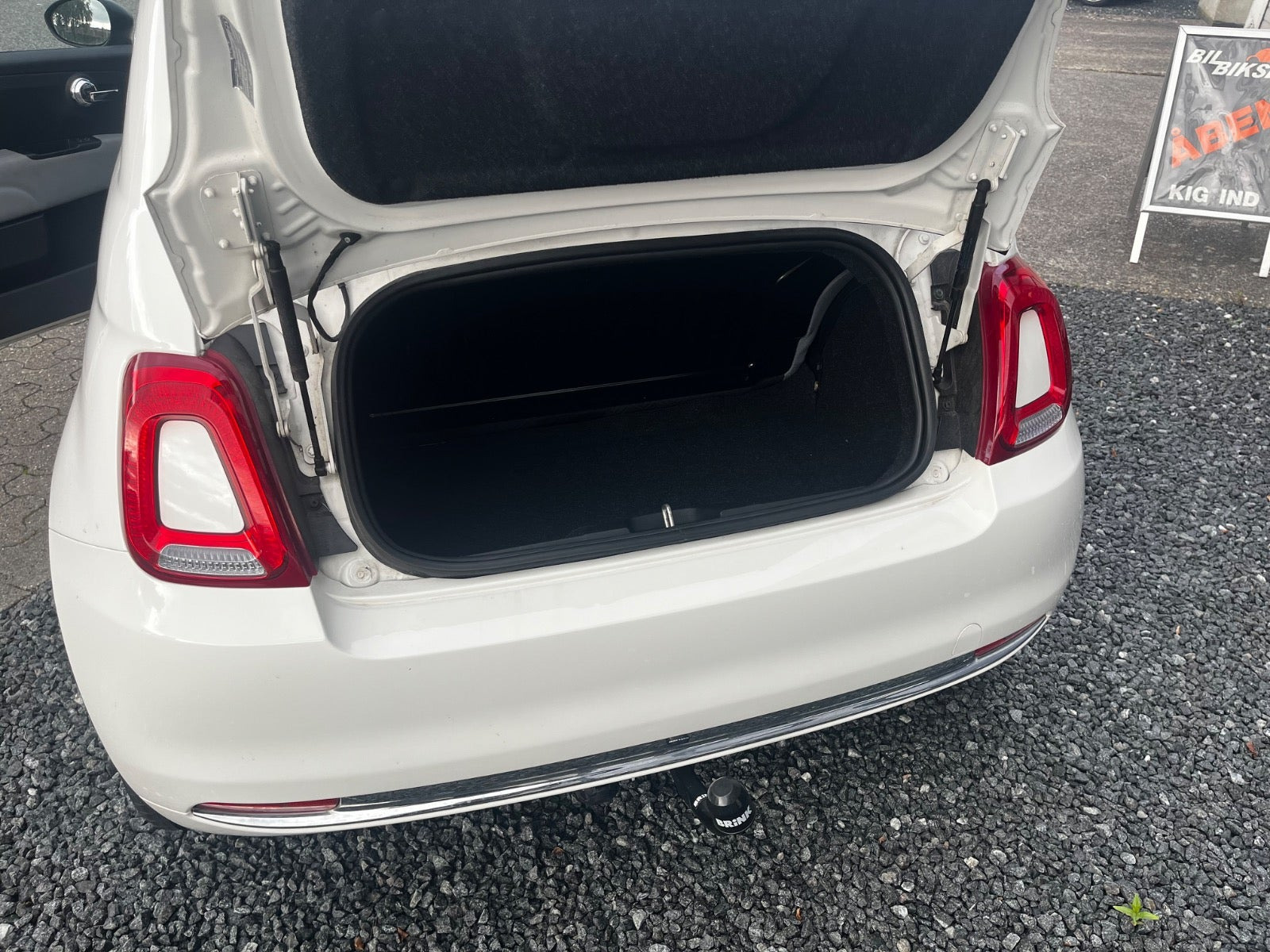 Hvid Fiat 500C fra 2018