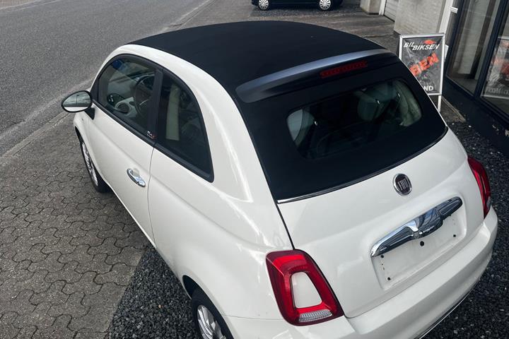 Hvid Fiat 500C fra 2018