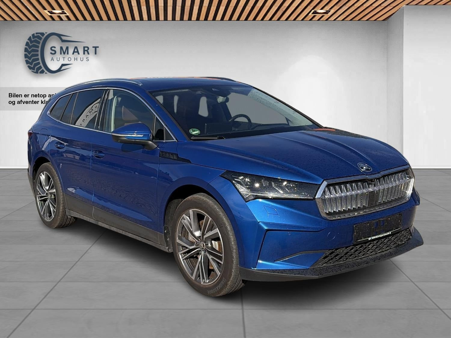 Blå Skoda Enyaq fra 2023