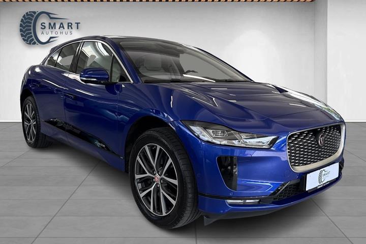 Blå Jaguar I-Pace fra 2020