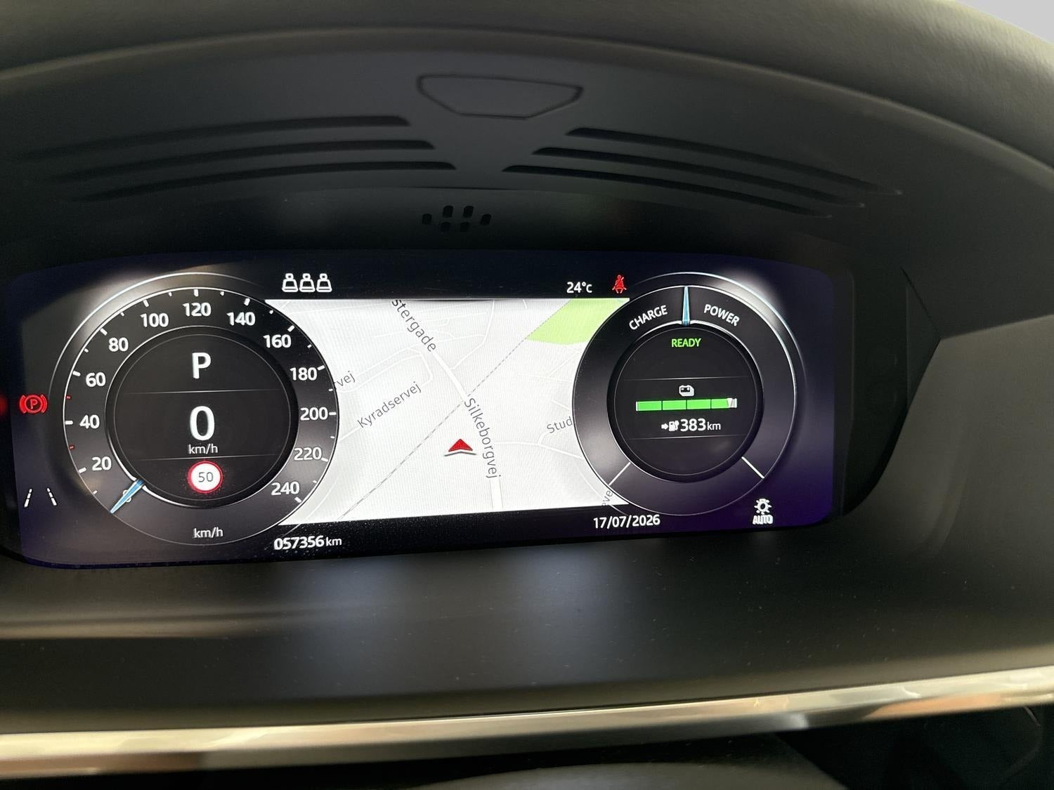 Blå Jaguar I-Pace fra 2020
