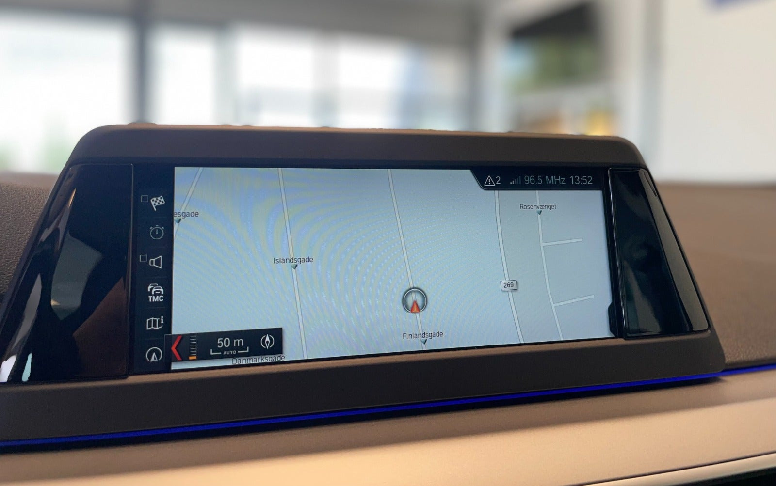 Blå BMW 520d fra 2017