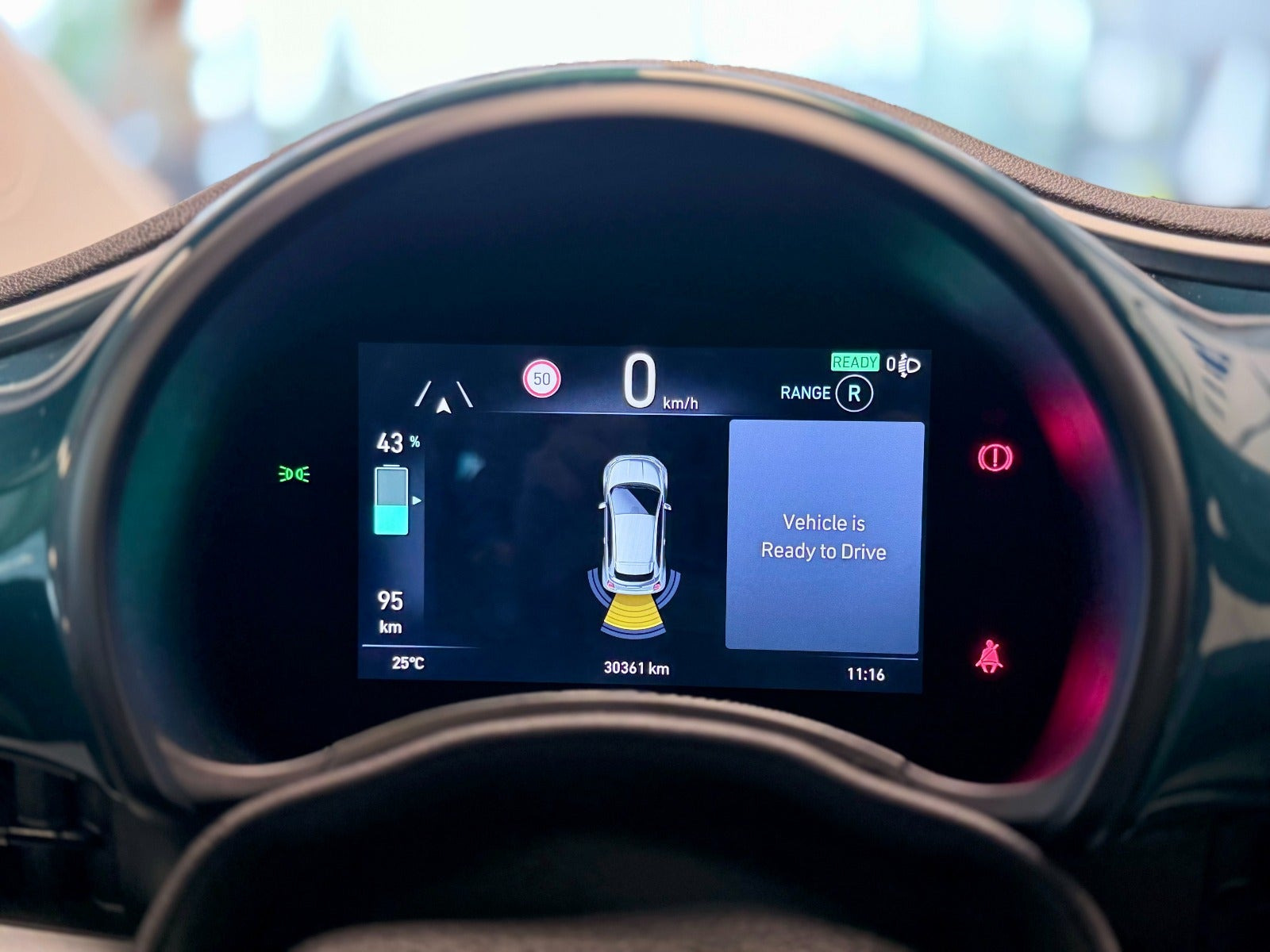 Blå Fiat 500e fra 2022
