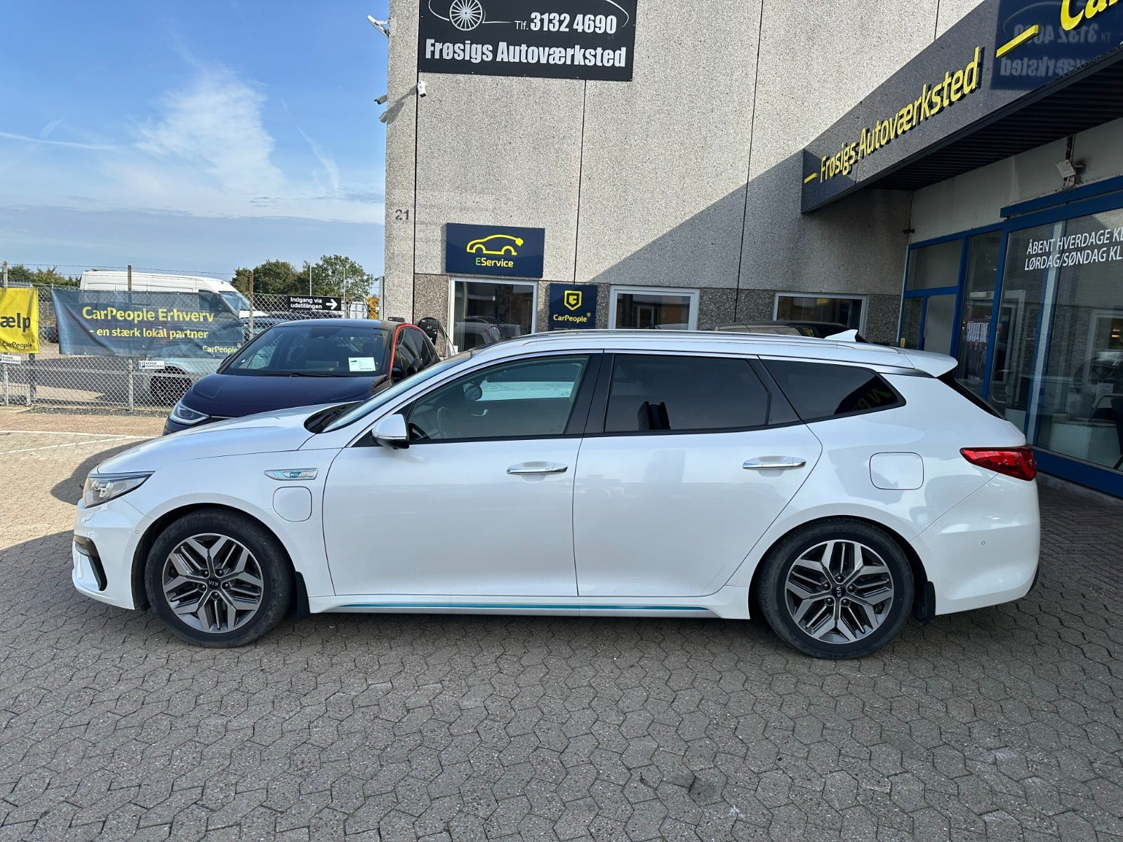 Hvid Kia Optima fra 2019