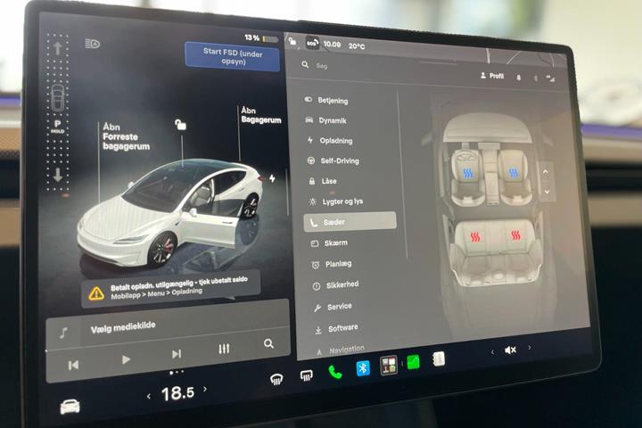 Hvid Tesla Model 3 fra 2024
