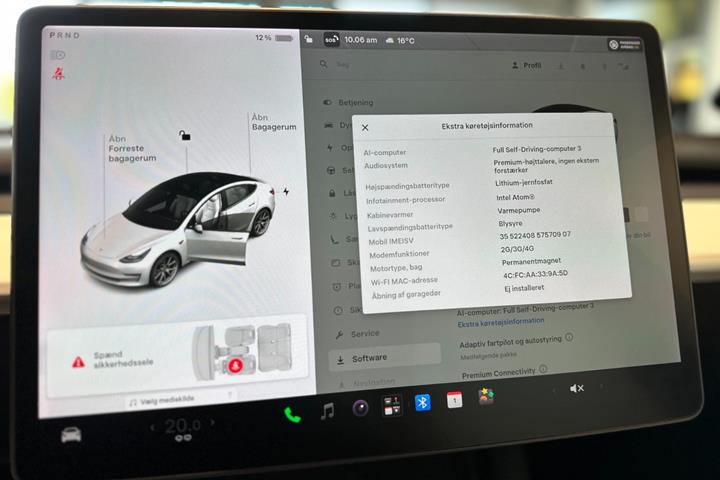 Hvid Tesla Model 3 fra 2021