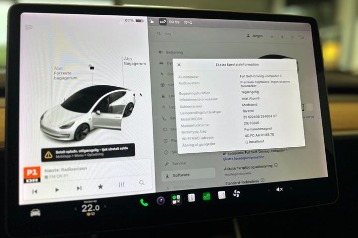 Hvid Tesla Model 3 fra 2020