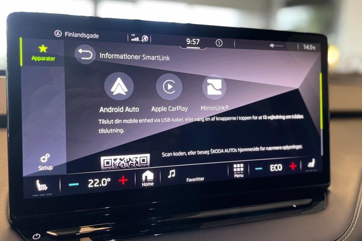 Sort Skoda Enyaq fra 2024