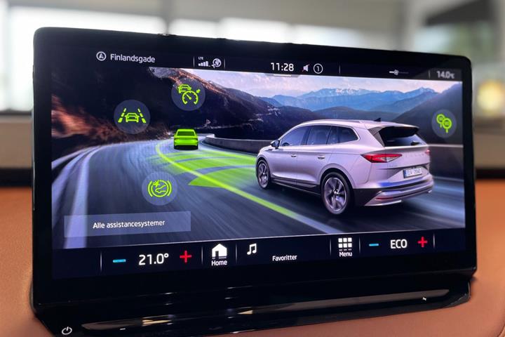Rød Skoda Enyaq fra 2024
