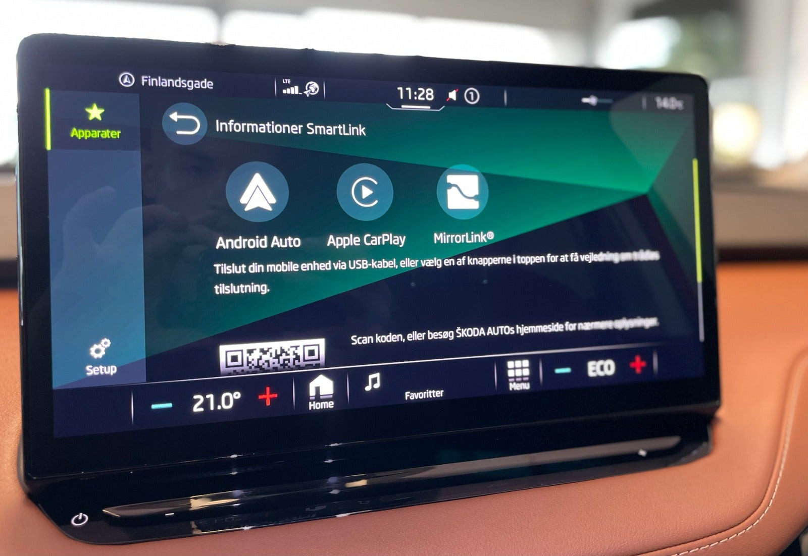 Rød Skoda Enyaq fra 2024