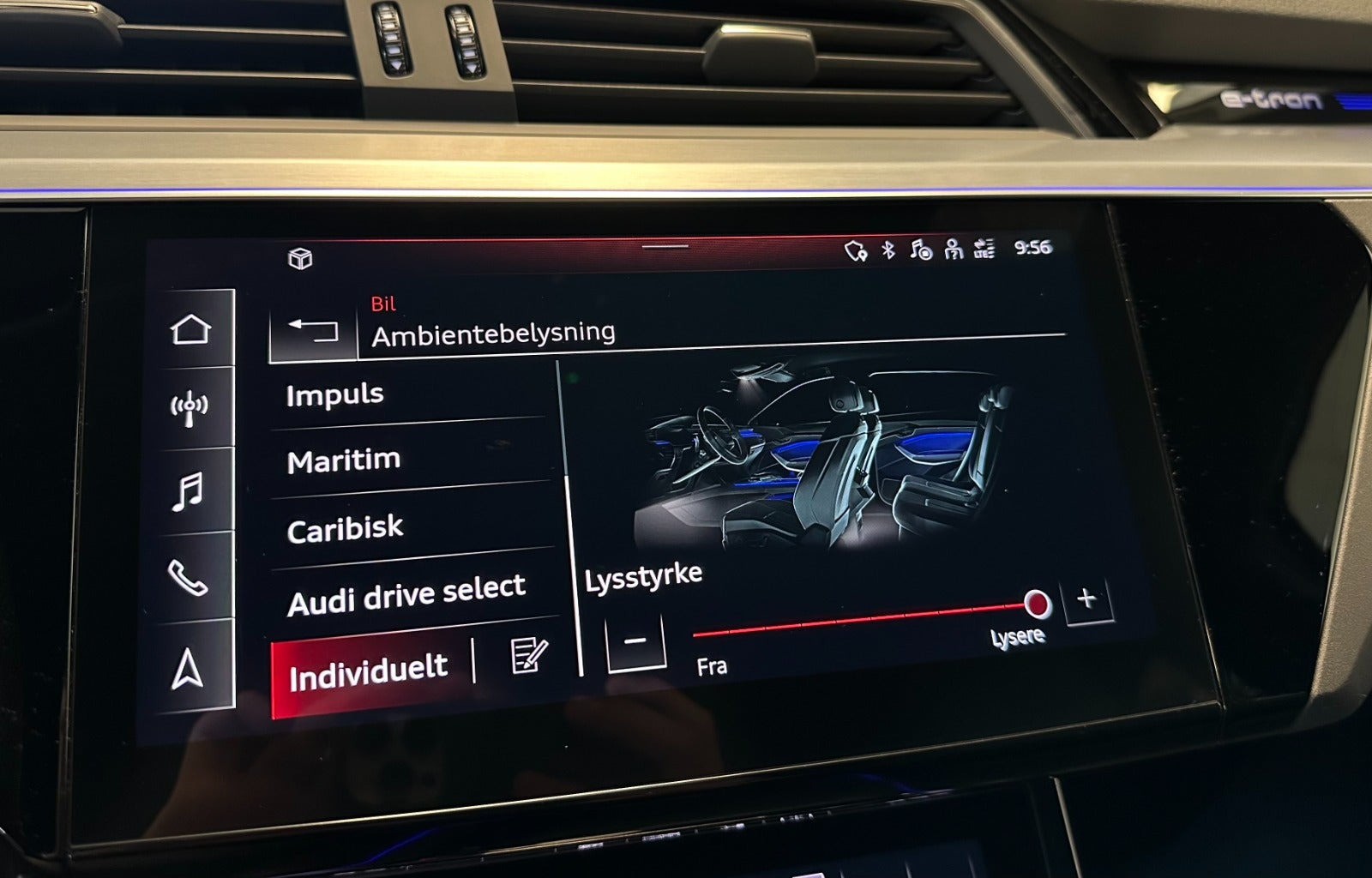 Sort Audi e-tron S fra 2022
