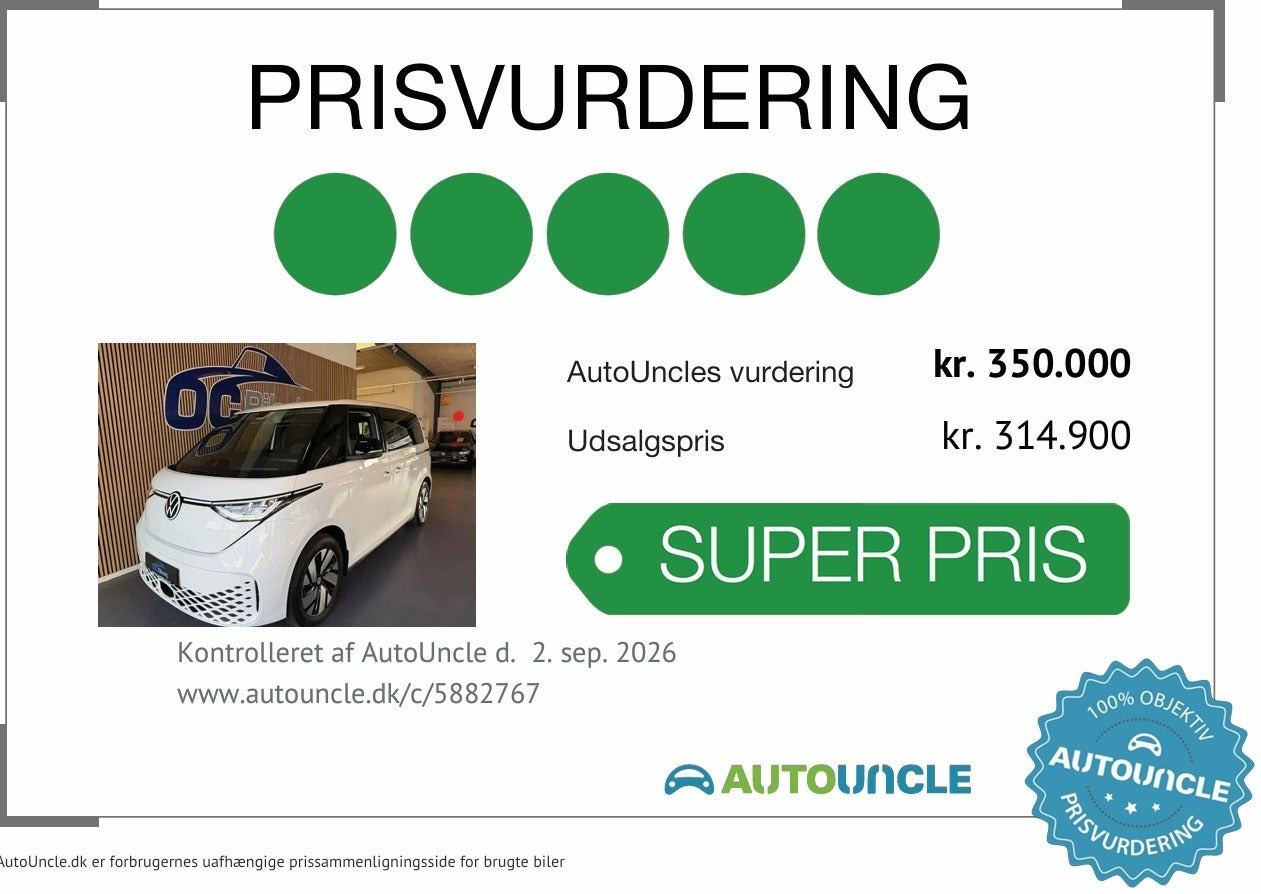 Hvid VW ID.Buzz fra 2024