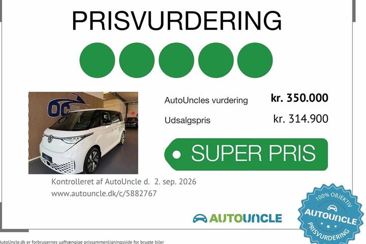 Hvid VW ID.Buzz fra 2024