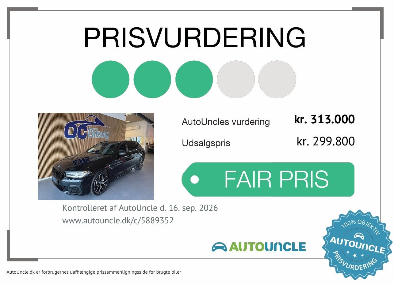 Sort BMW 530e fra 2022