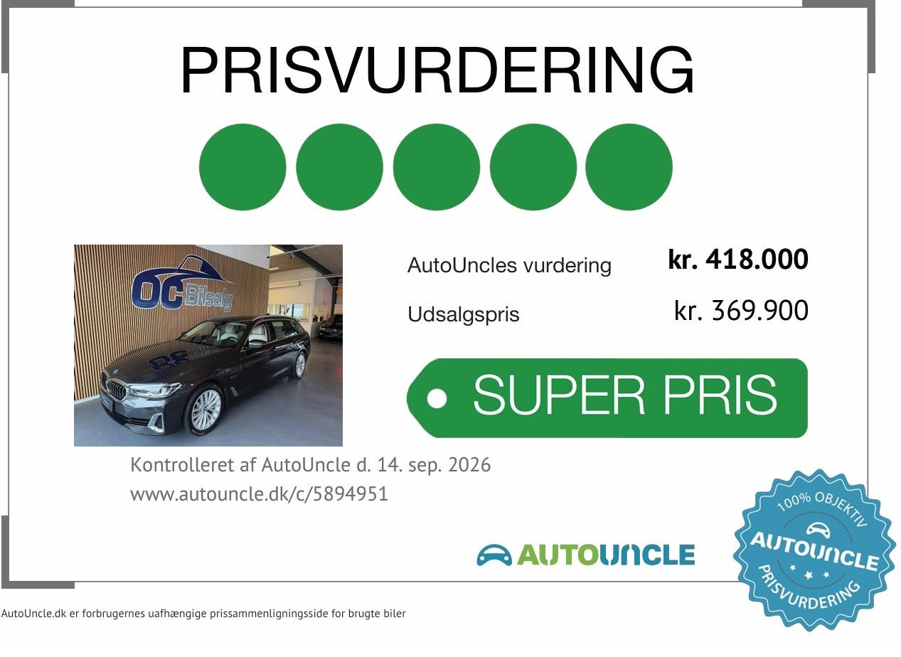 Sort BMW 530e fra 2022
