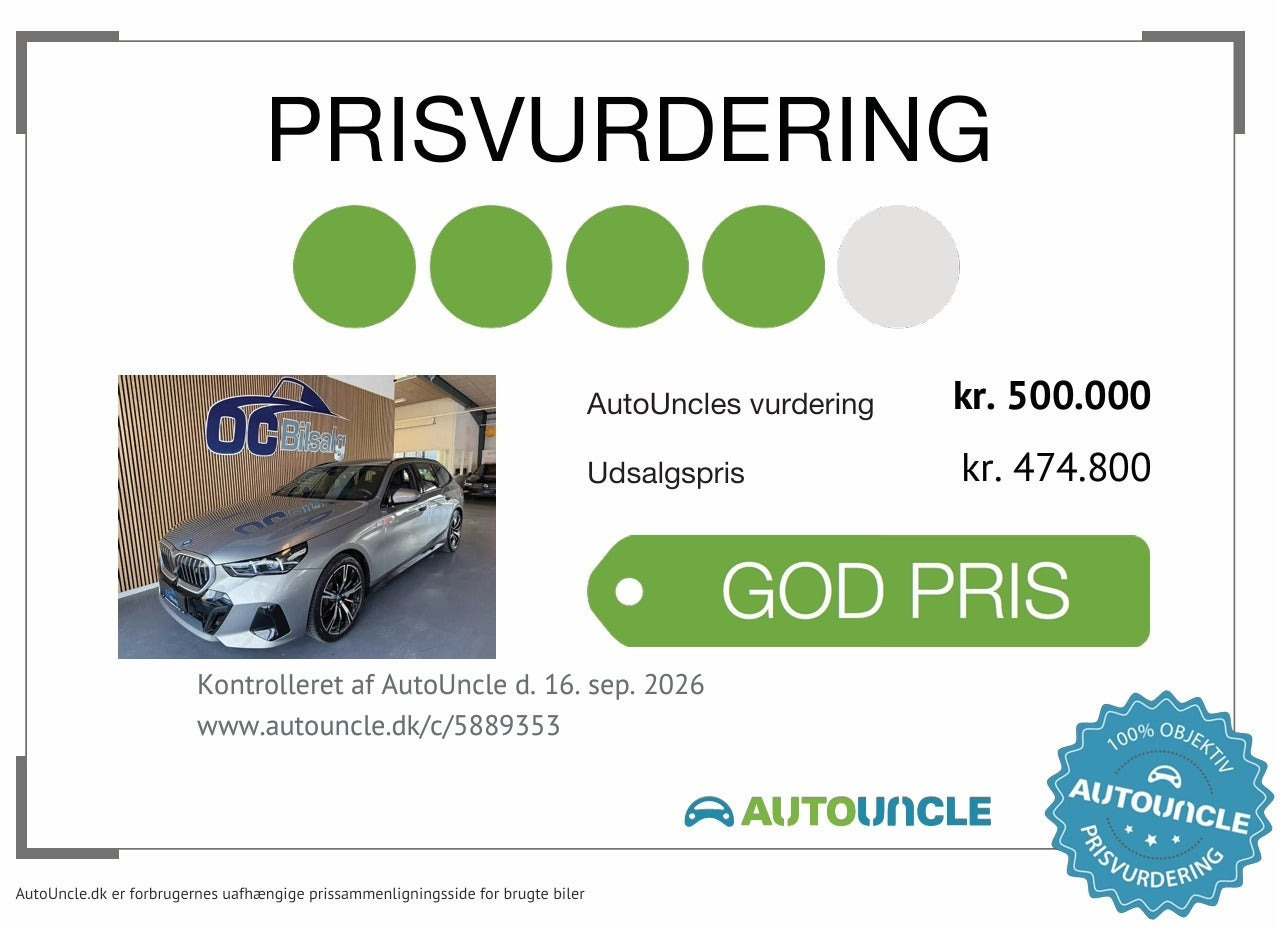 Grå BMW i5 fra 2025