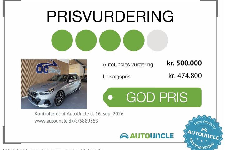 Grå BMW i5 fra 2025