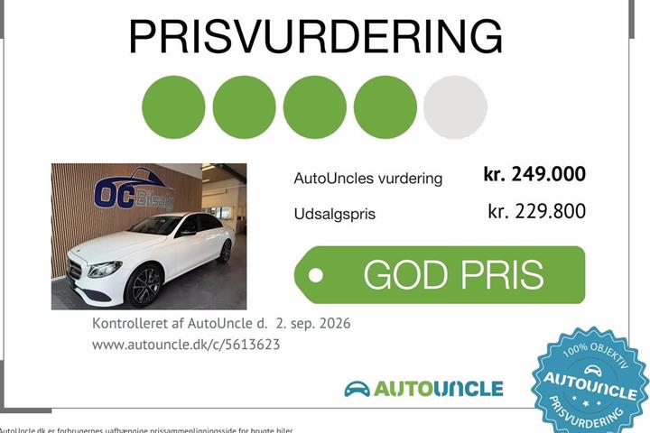 Hvid Mercedes E220 d fra 2018