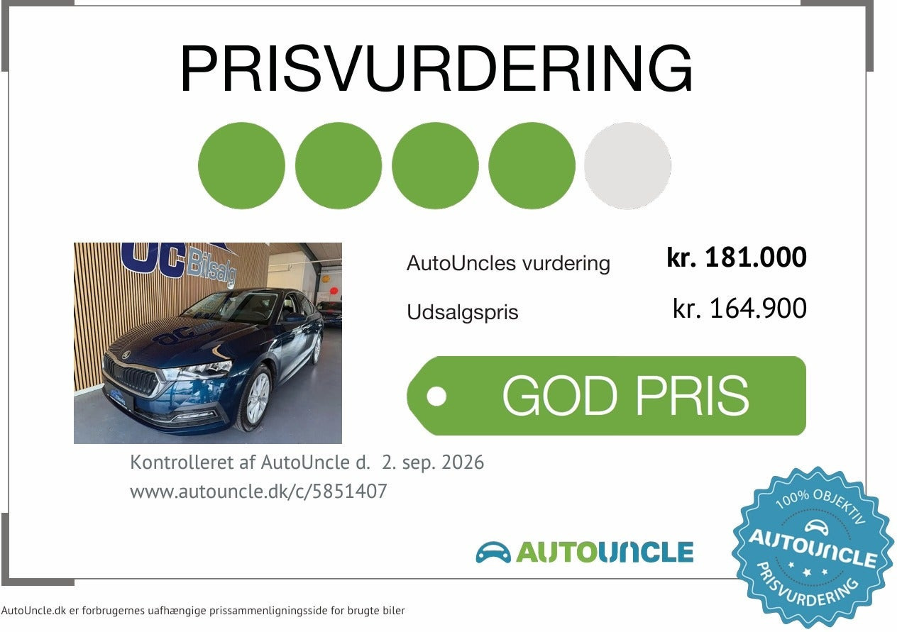 Blå Skoda Octavia fra 2021