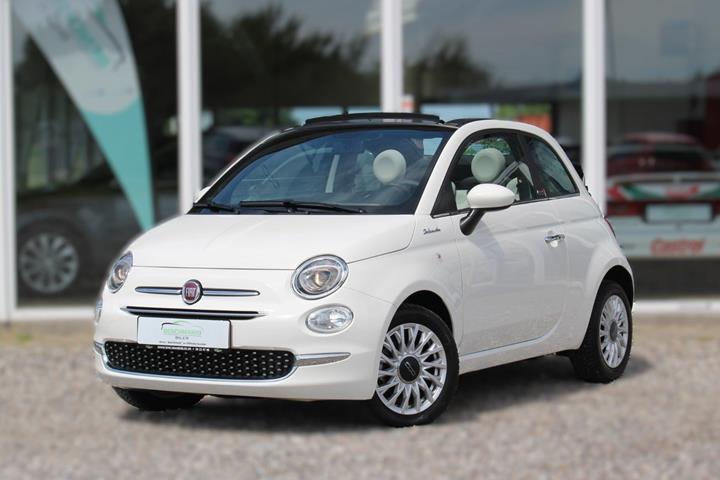 Hvid Fiat 500C fra 2022