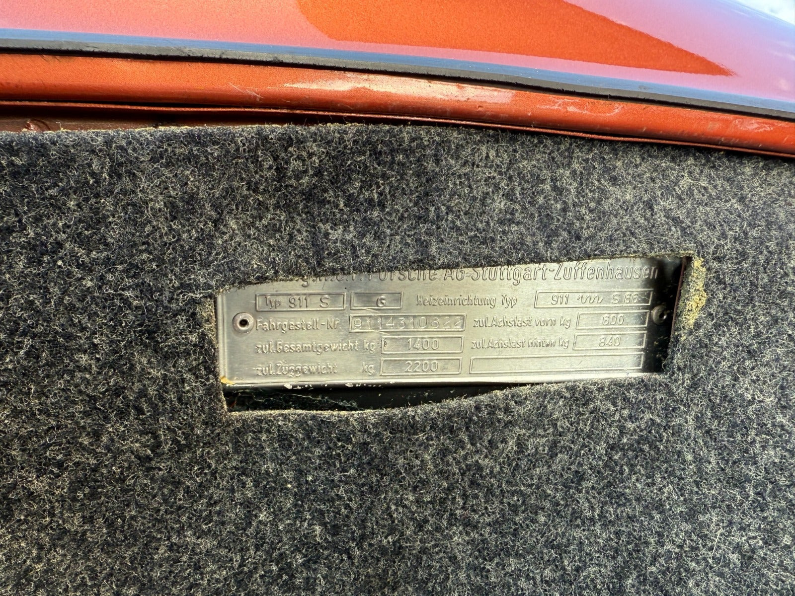 Kobber Porsche 911 fra 1974