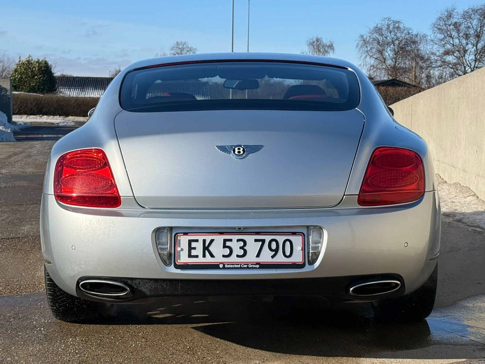 Sølv Bentley Continental GT fra 2009