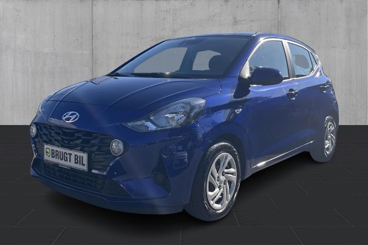 Blå Hyundai i10 fra 2021