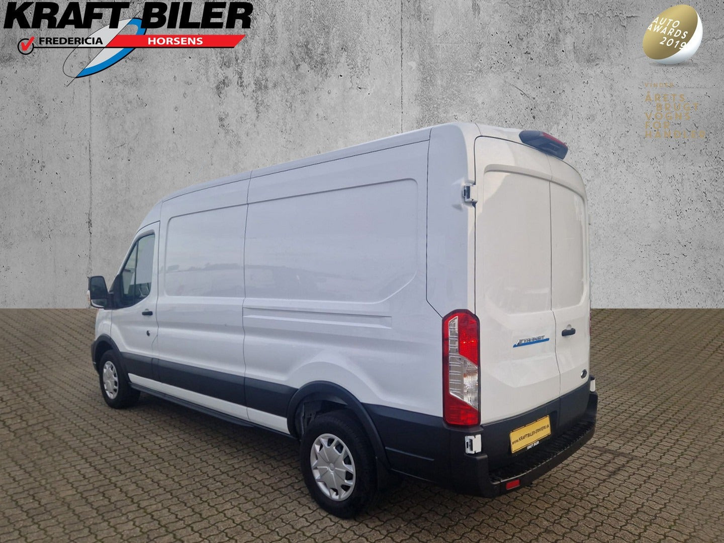 Hvid Ford E-Transit 350 L3 Van fra 2024