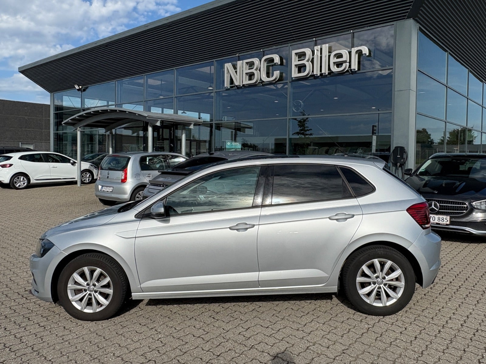 Sølv VW Polo fra 2018
