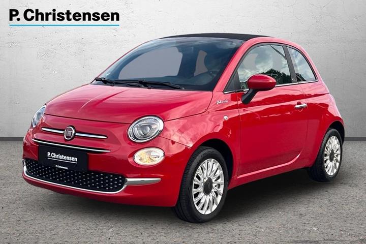 Rød Fiat 500C fra 2023