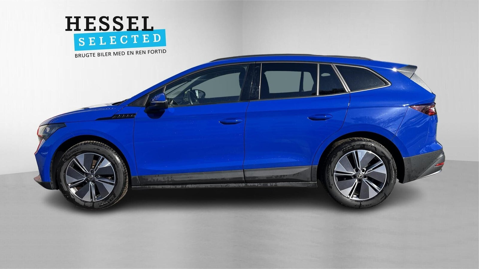 Blå Skoda Enyaq fra 2023