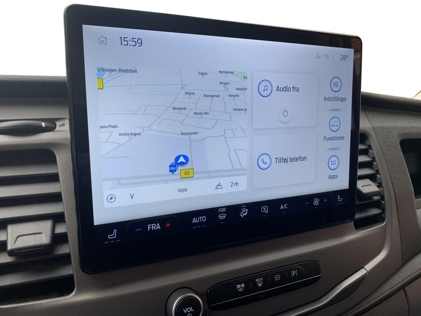 Hvid Ford E-Transit 350 L3 Van fra 2022