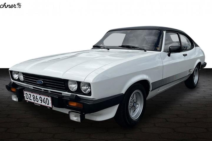 Hvid Ford Capri fra 1980