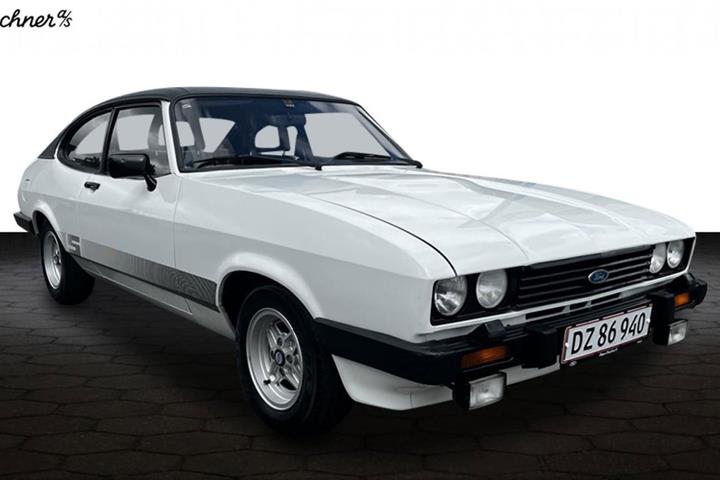 Hvid Ford Capri fra 1980