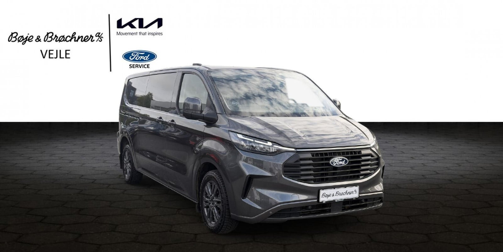 Grå Ford Transit Custom 300 L2 fra 2024