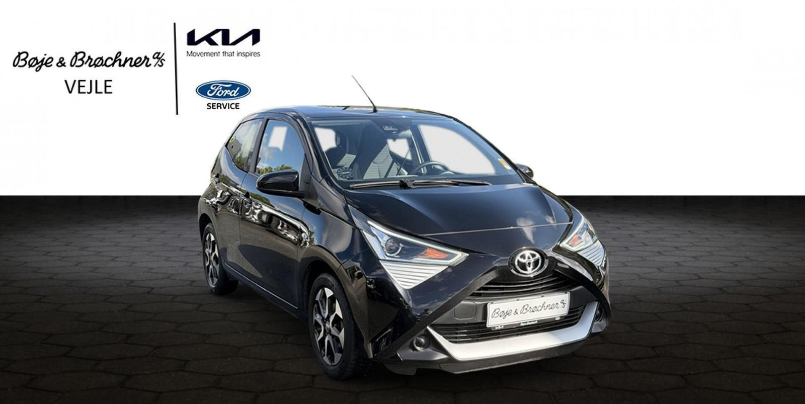 Sort Toyota Aygo fra 2019
