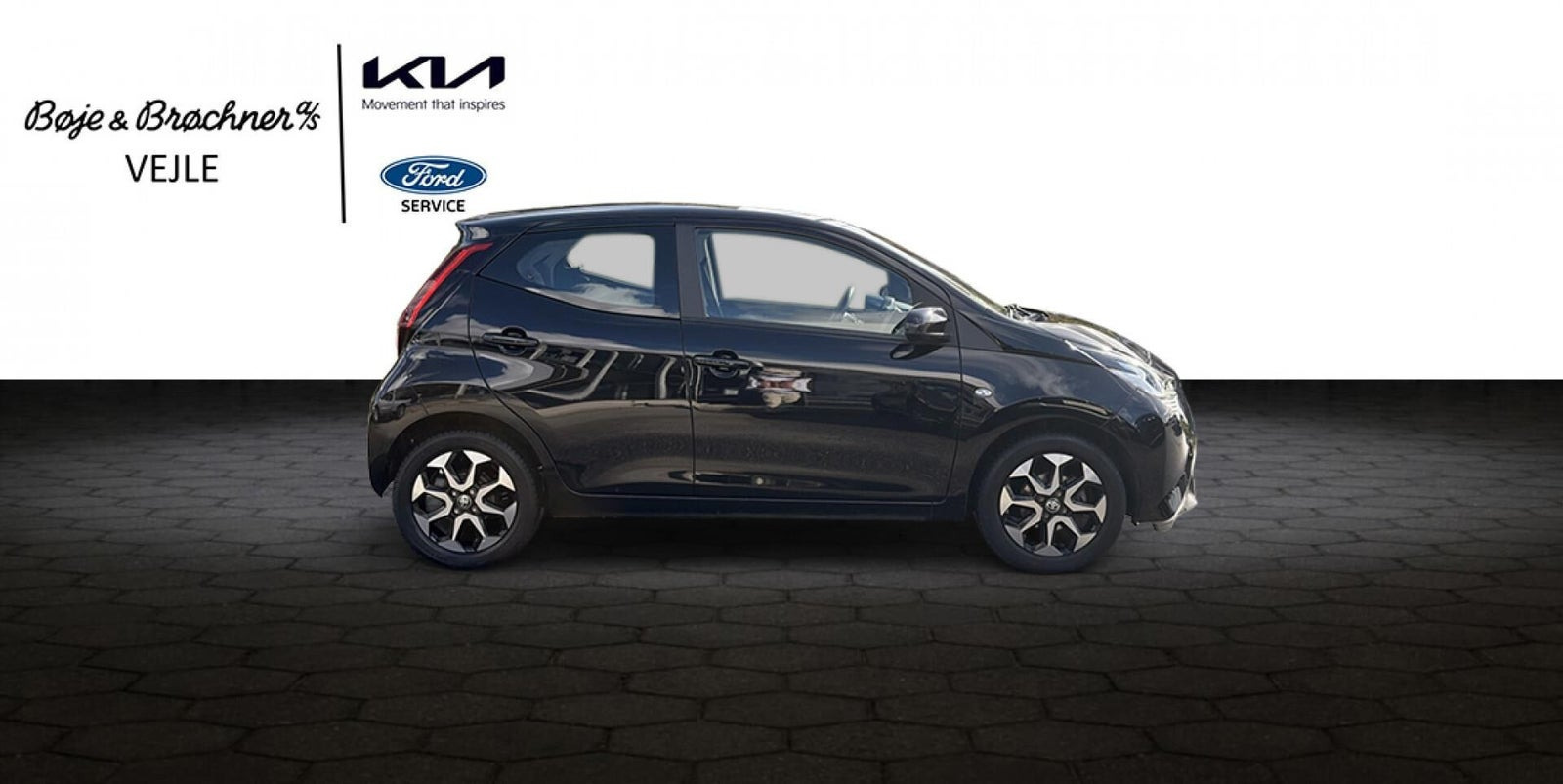 Sort Toyota Aygo fra 2019