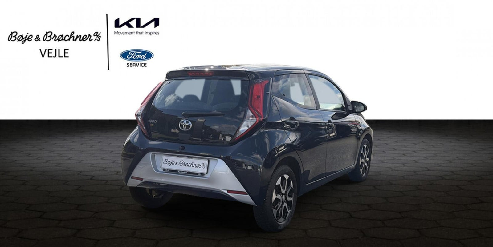 Sort Toyota Aygo fra 2019