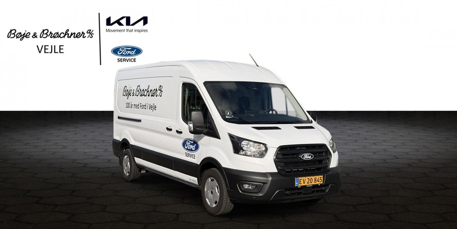 Hvid Ford Transit 350 L3 Van fra 2025
