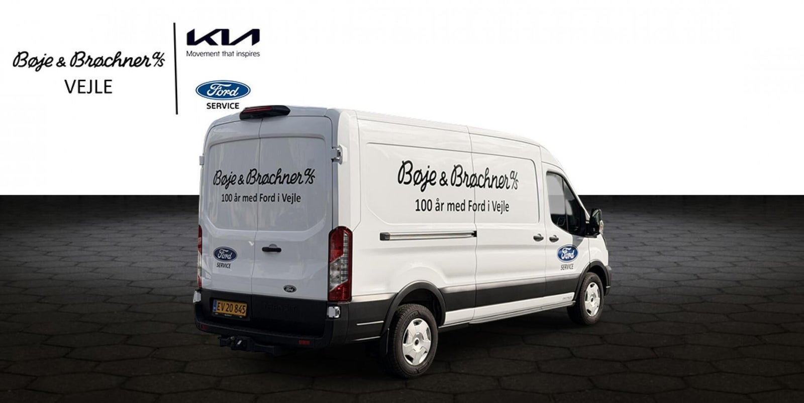 Hvid Ford Transit 350 L3 Van fra 2025