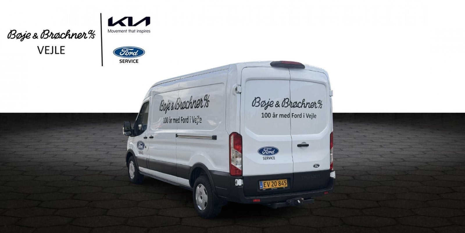 Hvid Ford Transit 350 L3 Van fra 2025
