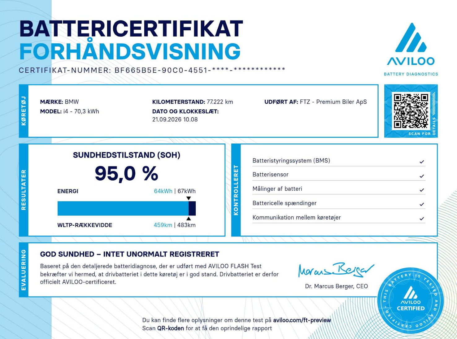 Hvid BMW i4 fra 2024