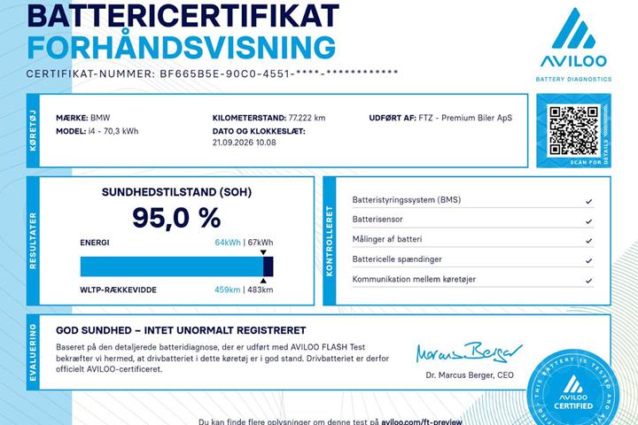 Hvid BMW i4 fra 2024