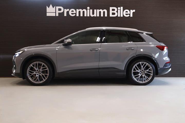 Grå Audi Q4 e-tron fra 2023