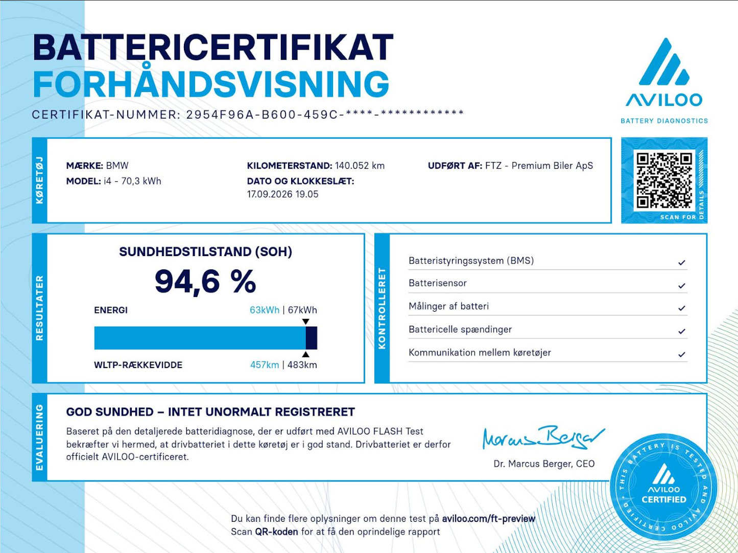 Hvid BMW i4 fra 2024