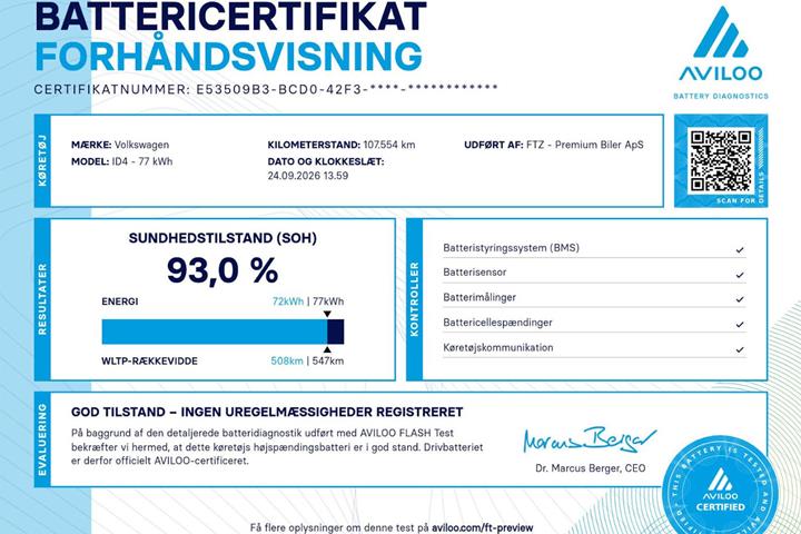 Blå VW ID.4 fra 2022