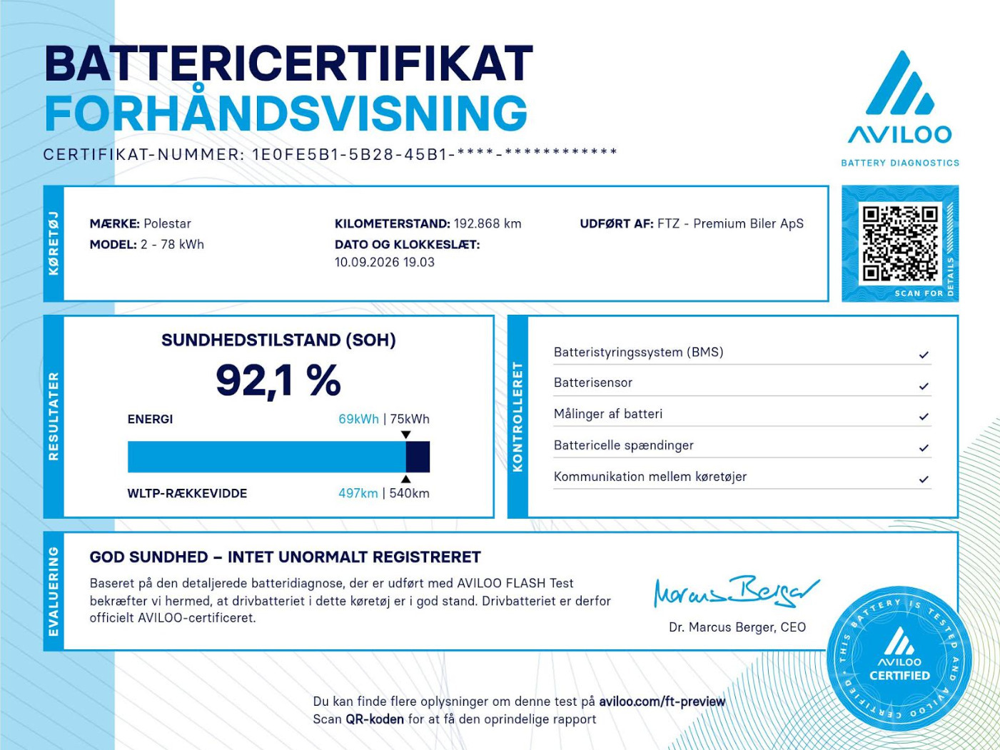 Grå Polestar 2 fra 2023