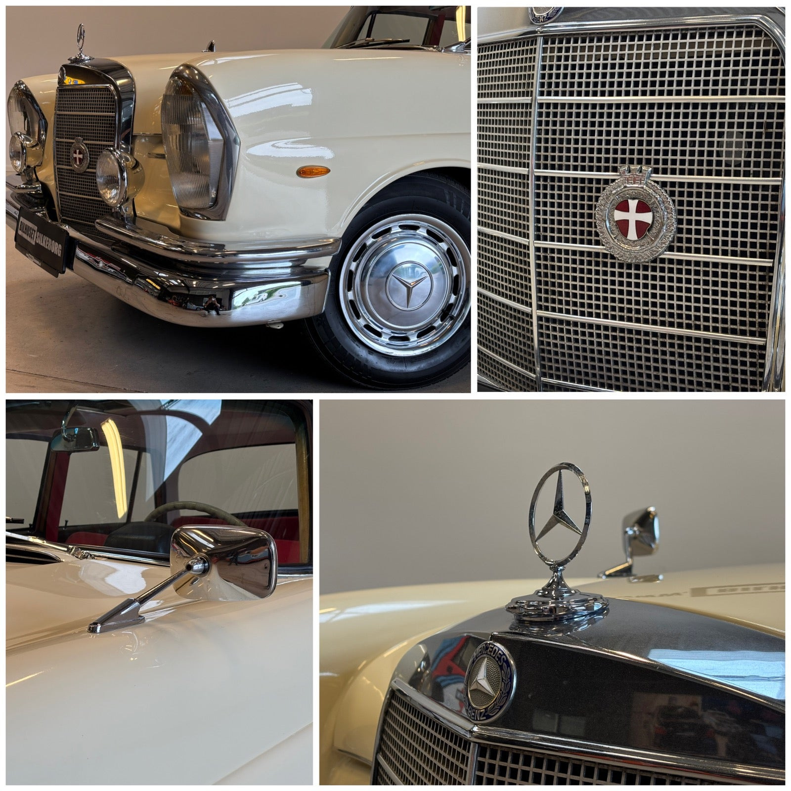 Rød Mercedes 220 SE fra 1963