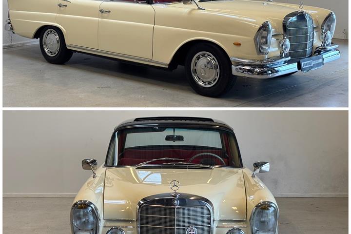 Rød Mercedes 220 SE fra 1963