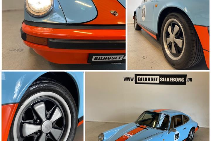 Gul Porsche 911 fra 1974